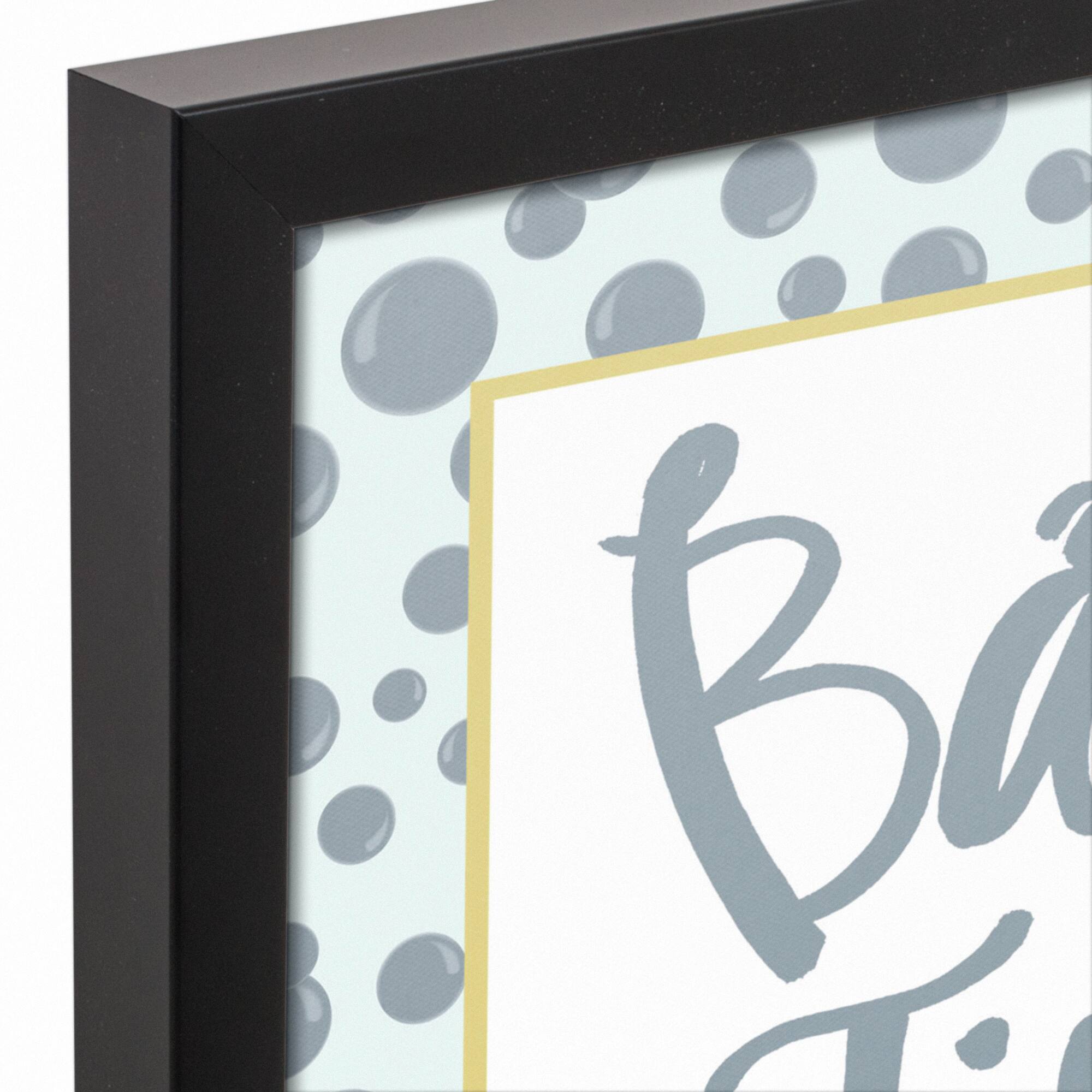 Bath Time 13.73" x 13.73" Black Framed Canvas